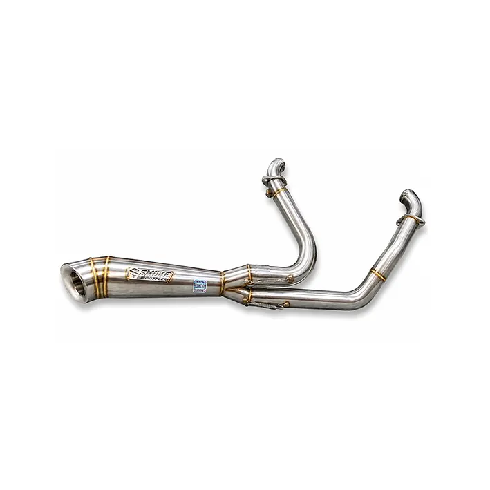 Comp S Titan 50 Smoke Muffler Exhaust System Pipes 2 Into1 Fit For Harley Davidson