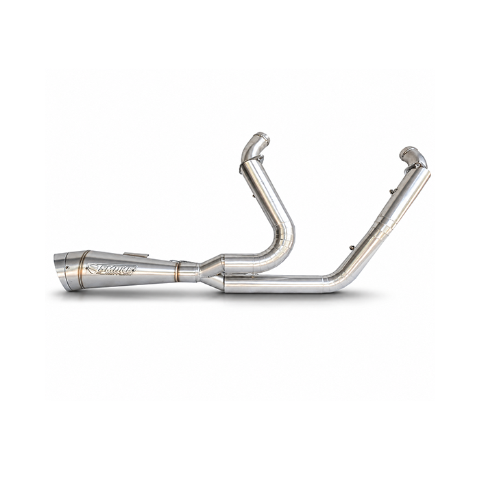 Comp S Almu Smoke Muffler Exhaust System Pipes 2 Into1 Fit For Harley Davidson